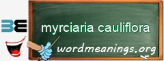 WordMeaning blackboard for myrciaria cauliflora